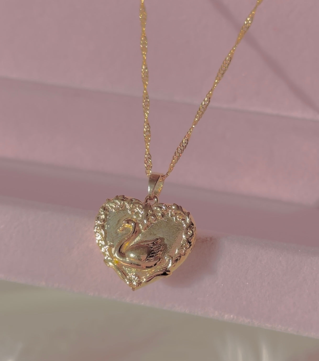 Royal Swan Princess Locket Necklace~