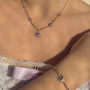 Rapunzel Sun set, earring, bracelet and necklace~