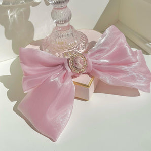 Cameo organza pink hair clip~