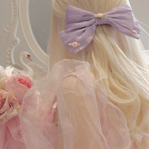 Purple coquette hair bow~