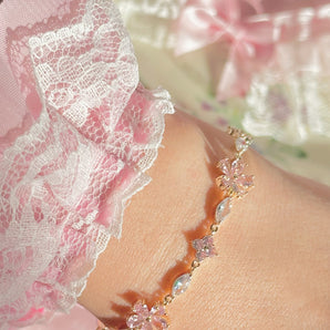 Zirconia flower bracelet~