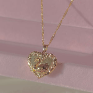 Royal Swan Princess Locket Necklace~